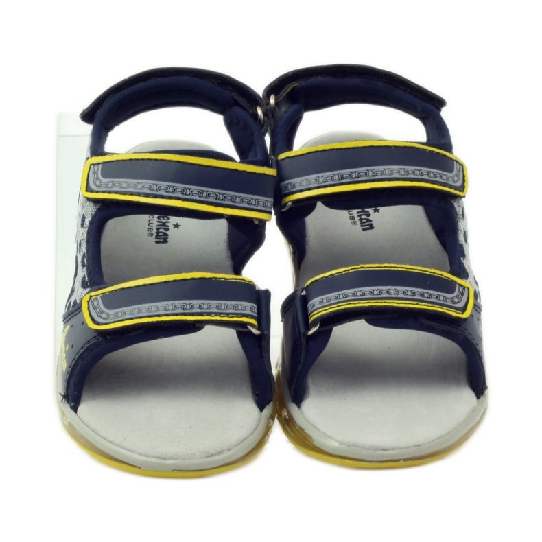 American Club Sandali luminosi in pelle americana blu navy 4