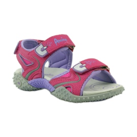 American Club Sandali con inserto in pelle americana 8580 rosa viola 1