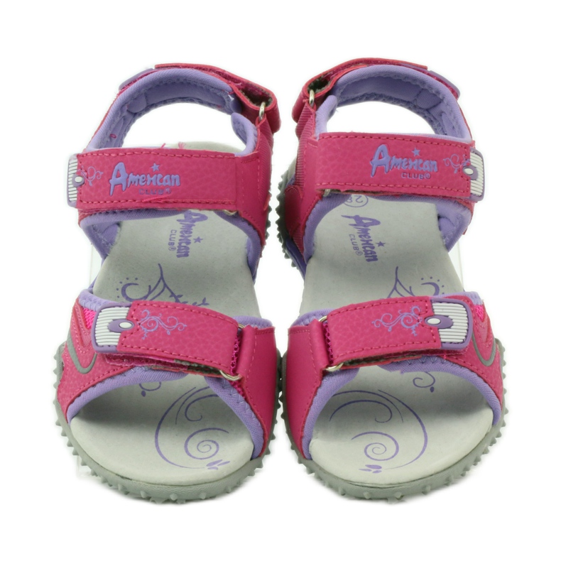American Club Sandali con inserto in pelle americana 8580 rosa viola 4
