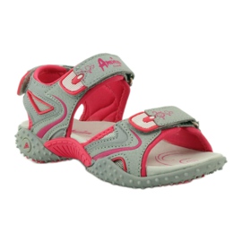 American Club Sandali con inserto in pelle americana 8580 multicolore grigio 1