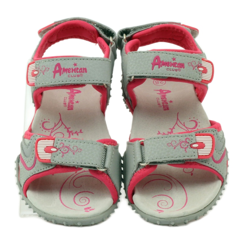American Club Sandali con inserto in pelle americana 8580 multicolore grigio 4