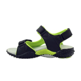 American Club Sandali con inserto in pelle americana 5261 verde nero 2