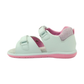 American Club Sandali da bambino con inserto in pelle americana 87285 rosa bianco 2