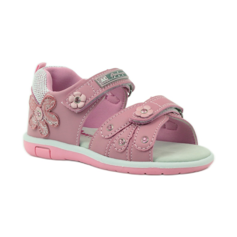 American Club Sandali con inserto in pelle americana 87285 rosa 1