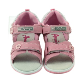 American Club Sandali con inserto in pelle americana 87285 rosa 4