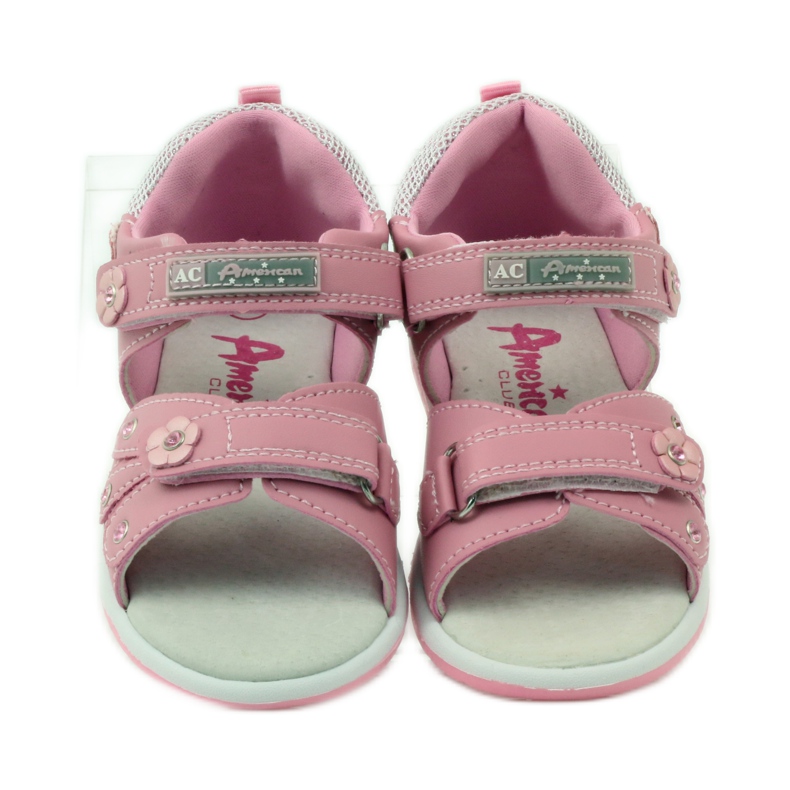 American Club Sandali con inserto in pelle americana 87285 rosa 4