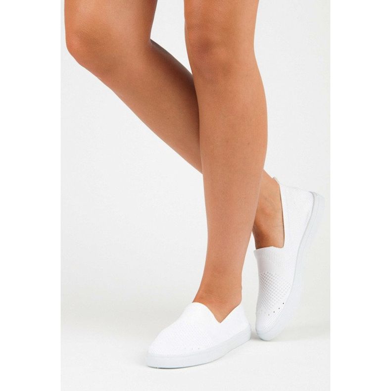 Sneakers slip-on Mckeylor in tessuto bianca 2