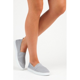 Sneakers slip-on Mckeylor in tessuto grigio 1