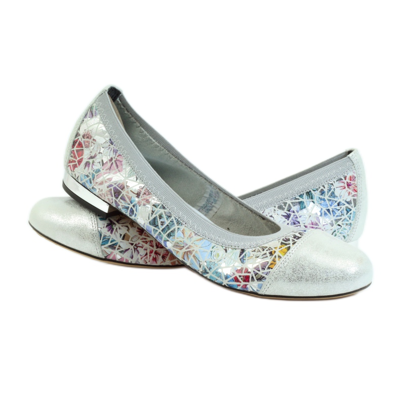 Ballerine da donna elastiche Gamis 1402 grigie grigio multicolore 3