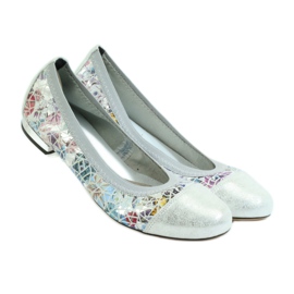 Ballerine da donna elastiche Gamis 1402 grigie grigio multicolore 4