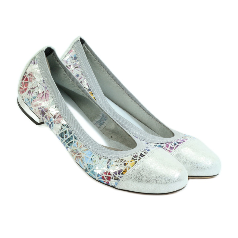 Ballerine da donna elastiche Gamis 1402 grigie grigio multicolore 4