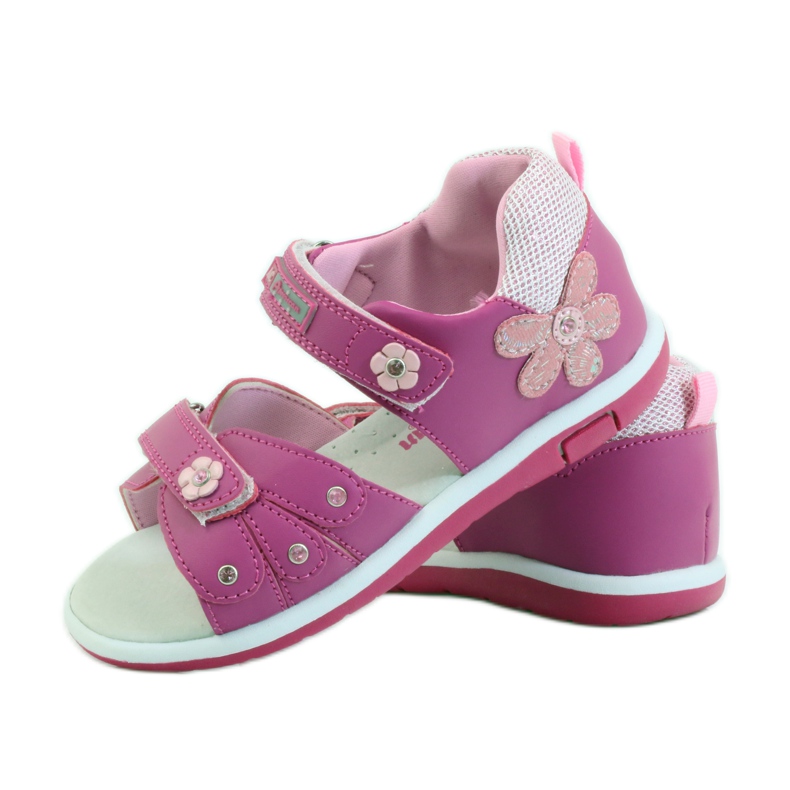 American Club Sandali con inserto in pelle americana 87285 rosa 3