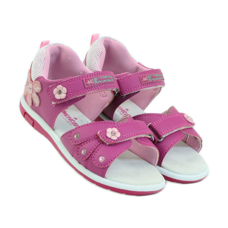 American Club Sandali con inserto in pelle americana 87285 rosa 4