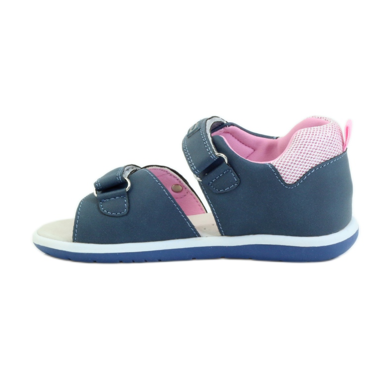 American Club Sandali da bambino con inserto in pelle americana 87285 rosa blu navy 2