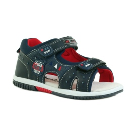 American Club Sandali da bambino con inserto in pelle americana 87289 blu navy 1