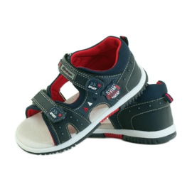 American Club Sandali da bambino con inserto in pelle americana 87289 blu navy 3