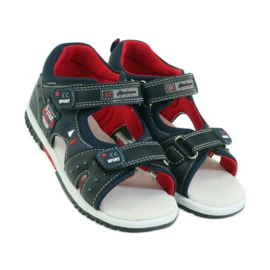 American Club Sandali da bambino con inserto in pelle americana 87289 blu navy 4