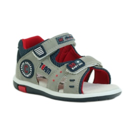American Club Sandali con inserto in pelle americana 87297 blu navy grigio 1