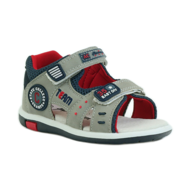 American Club Sandali con inserto in pelle americana 87297 blu navy grigio 1
