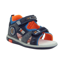 American Club Sandali con inserto in pelle americana 87297 blu navy 1