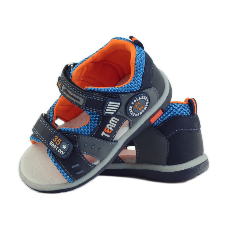 American Club Sandali con inserto in pelle americana 87297 blu navy 3