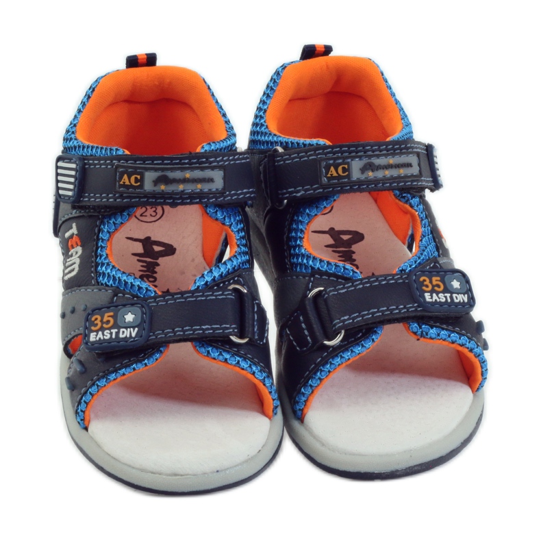 American Club Sandali con inserto in pelle americana 87297 blu navy 4
