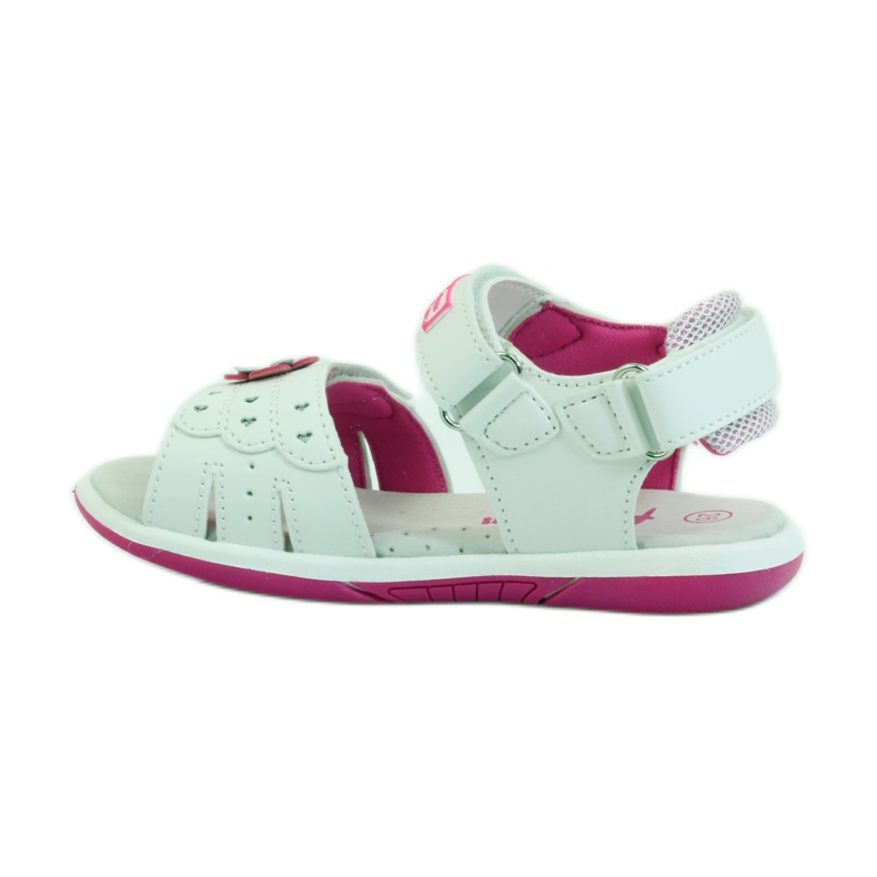 American Club Sandali da bambino con inserto in pelle americana 93606 rosa bianco 2