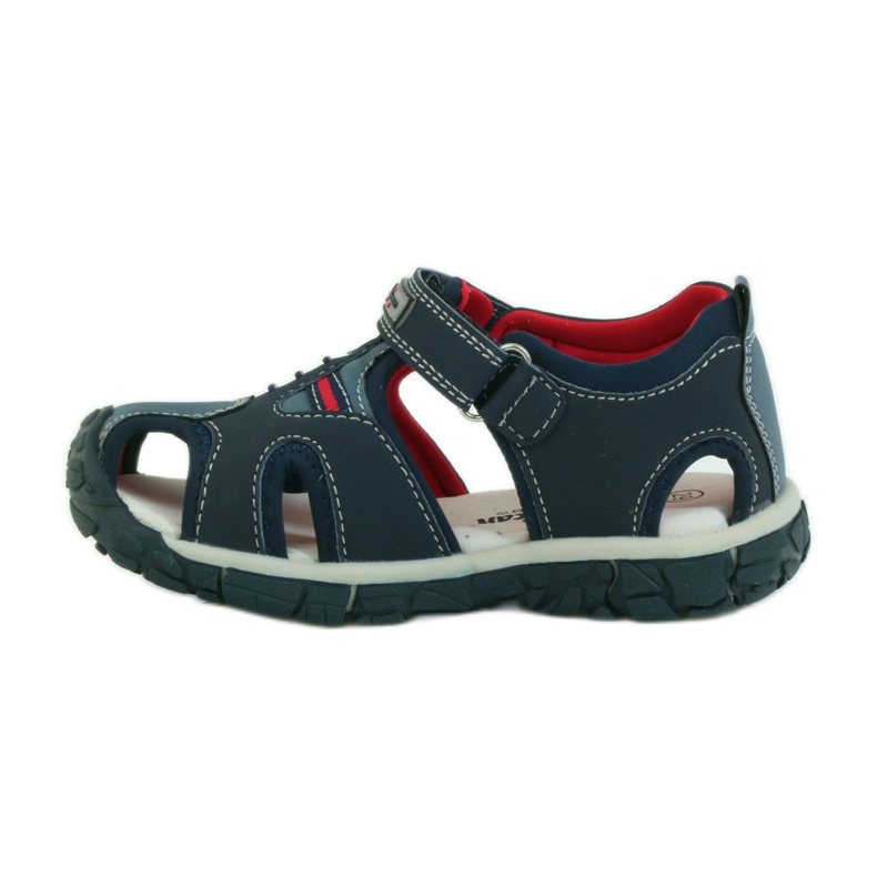 American Club Sandali con inserto in pelle americana 93594 blu navy rosso 2