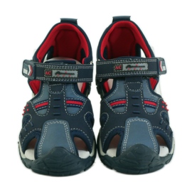 American Club Sandali con inserto in pelle americana 93594 blu navy rosso 4