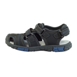 American Club Sandali da bambino con inserto in pelle americana 93603 grigio 2