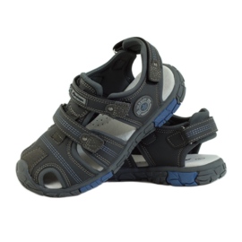 American Club Sandali da bambino con inserto in pelle americana 93603 grigio 3
