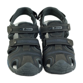 American Club Sandali da bambino con inserto in pelle americana 93603 grigio 4