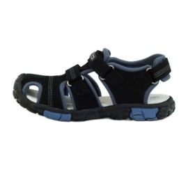 American Club Sandali con inserto in pelle americana 93603 nero 2