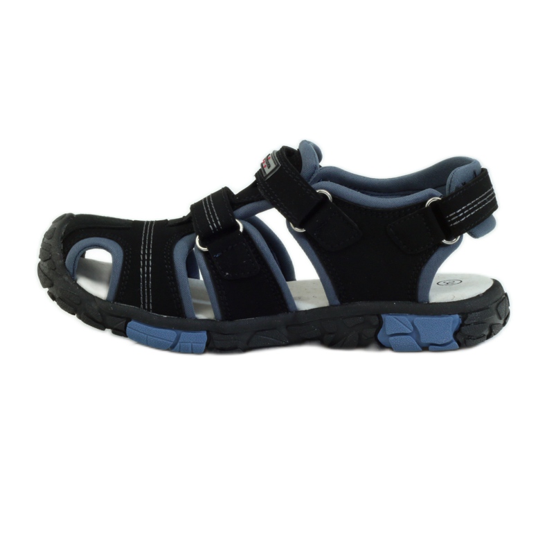 American Club Sandali con inserto in pelle americana 93603 nero 2