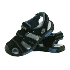 American Club Sandali con inserto in pelle americana 93603 nero 3