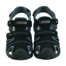 American Club Sandali con inserto in pelle americana 93603 nero 4