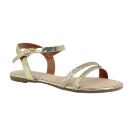 Sandali American Club 052 glitter oro d'oro 1