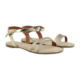 Sandali American Club 052 glitter oro d'oro 3