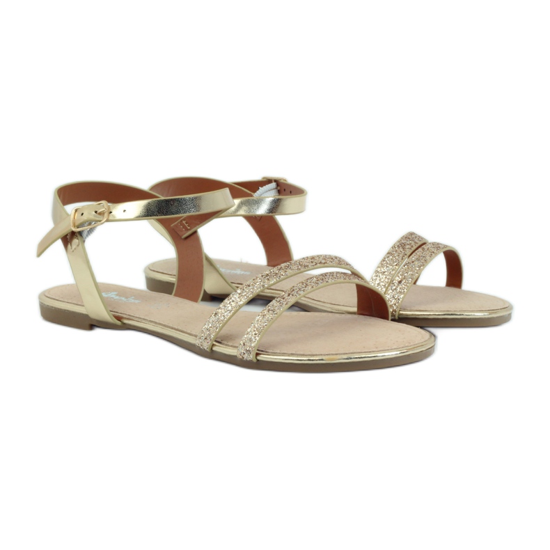 Sandali American Club 052 glitter oro d'oro 3