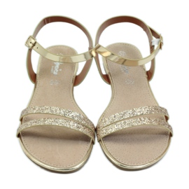 Sandali American Club 052 glitter oro d'oro 4