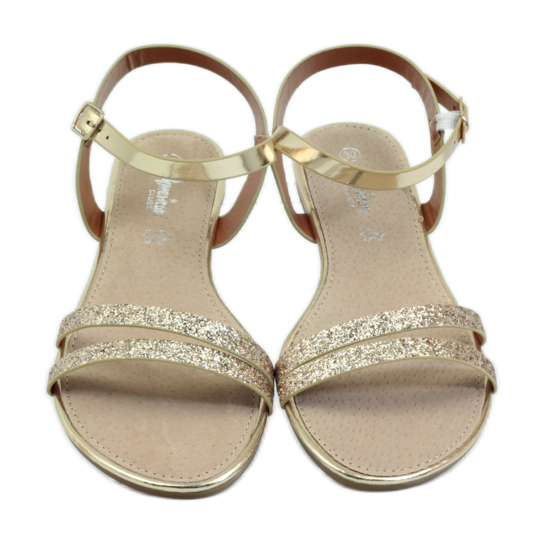 Sandali American Club 052 glitter oro d'oro 4
