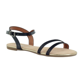 American Club Sandali neri American 052 glitterati nero 1