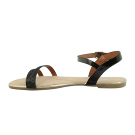 American Club Sandali neri American 052 glitterati nero 2
