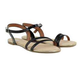 American Club Sandali neri American 052 glitterati nero 3