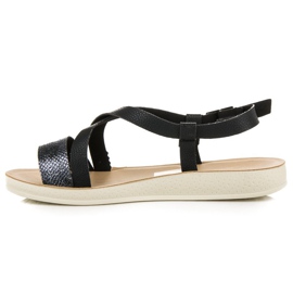 Sandali bassi con fibbia vinceza nero 1