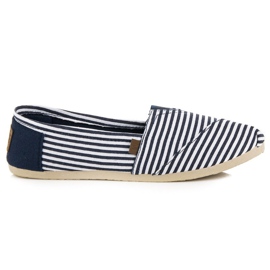 McKey Comode espadrillas a righe blu 1