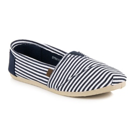McKey Comode espadrillas a righe blu 2