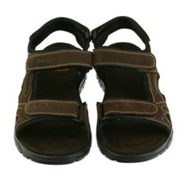 American Club Sandali sportivi da uomo in pelle americana marrone 4