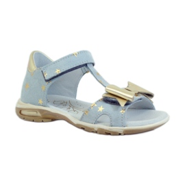 Sandali stelle con fiocco Ren But 3199 giallo blu 1