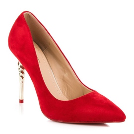 Tacchi in camoscio rosso 1